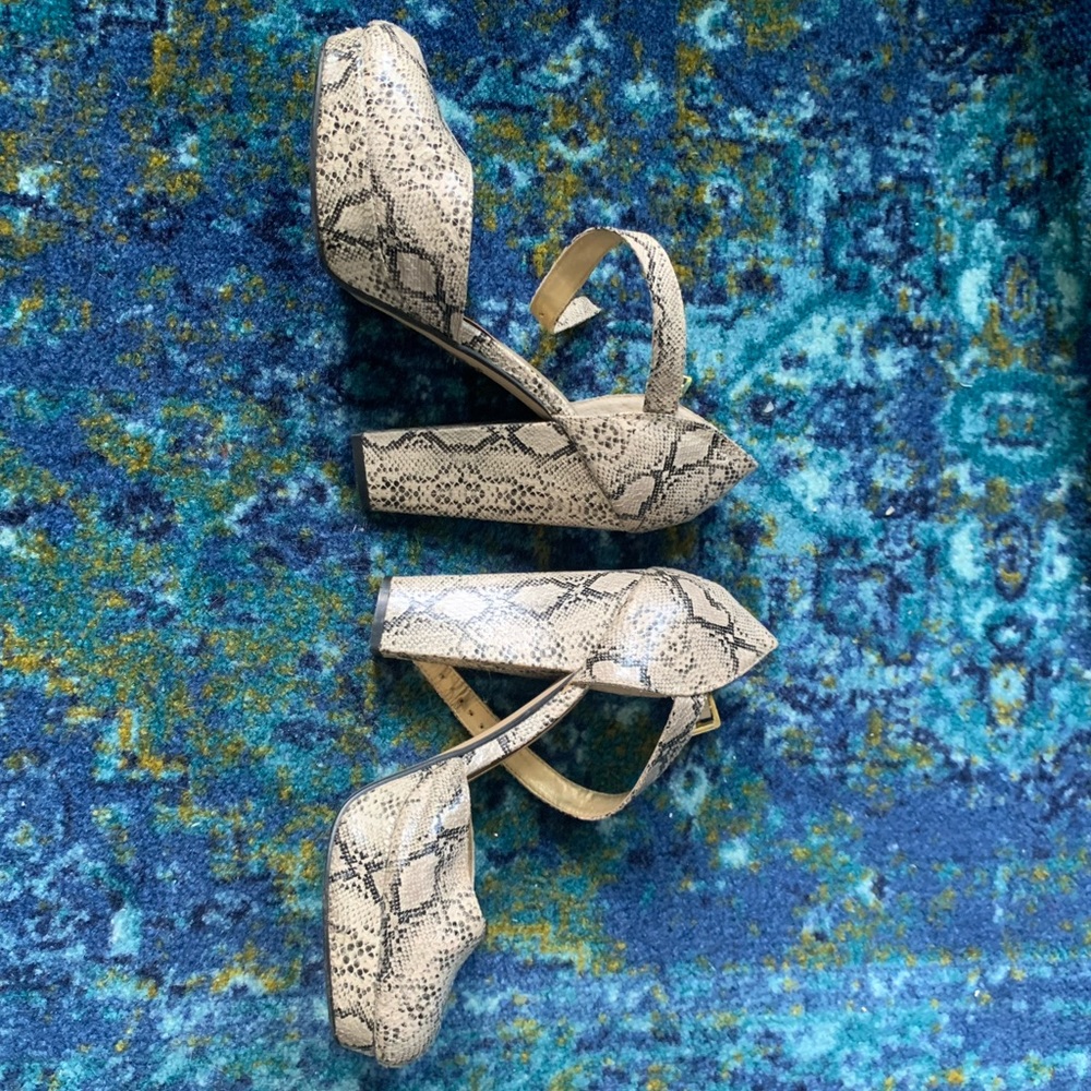 ModCloth Pierre Dumas Snakeskin Platform Heels